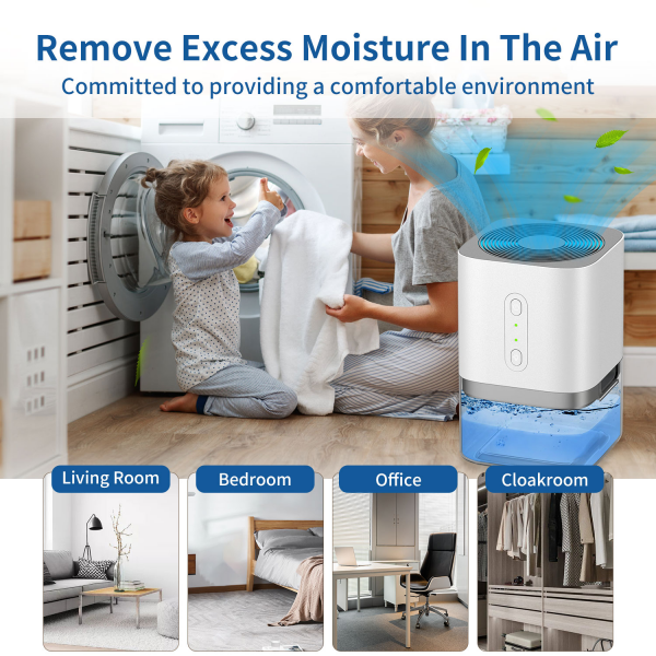 2000ml Moisture Absorber Machine Air Dryer Mini Dehumidifier